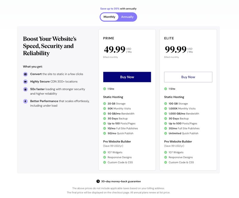 Hosting for Elementor