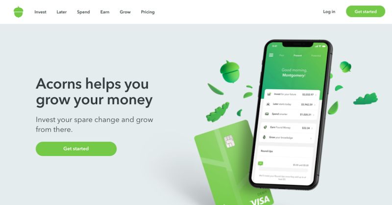 Acorns green website