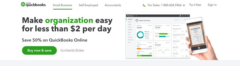 QuickBooks call to action