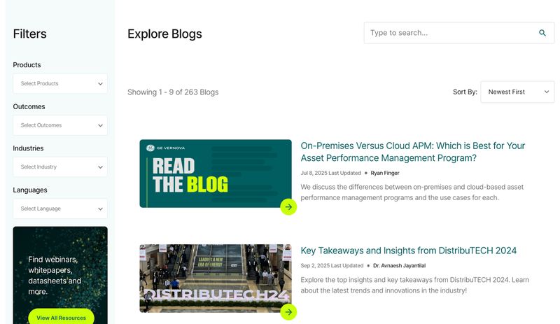 blog page of B2B global energy company GE Vernova's website