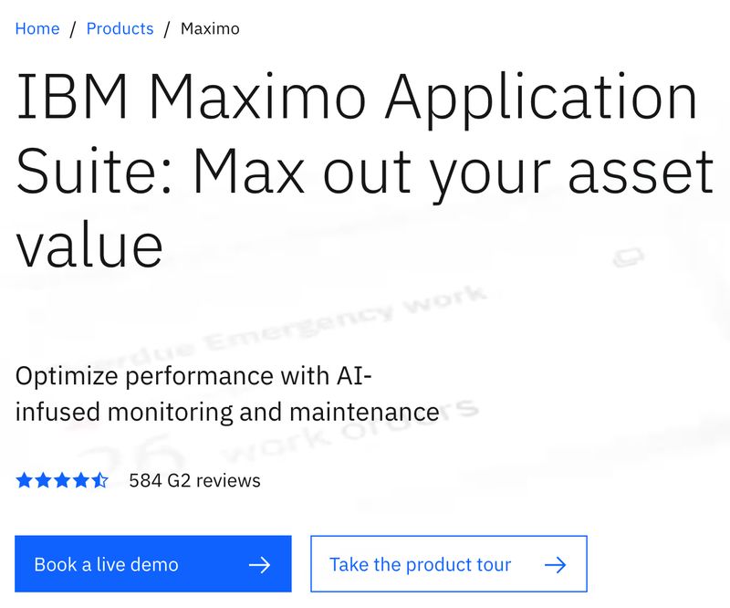 screenshot of calls-to-action featured on IBM's B2B website