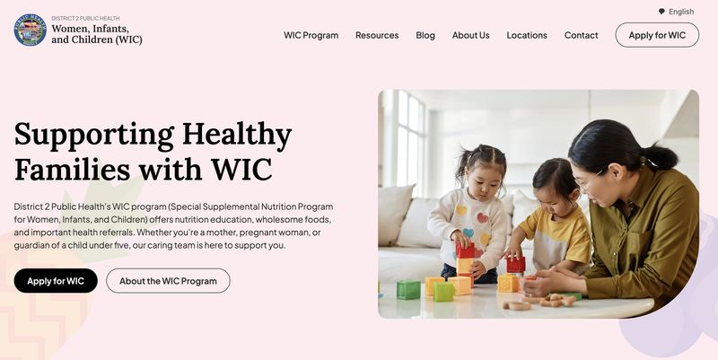 screenshot of nonprofit D2PHWIC's website home page