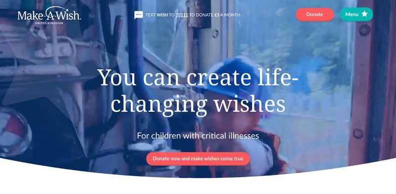 Make-A-Wish navigation example