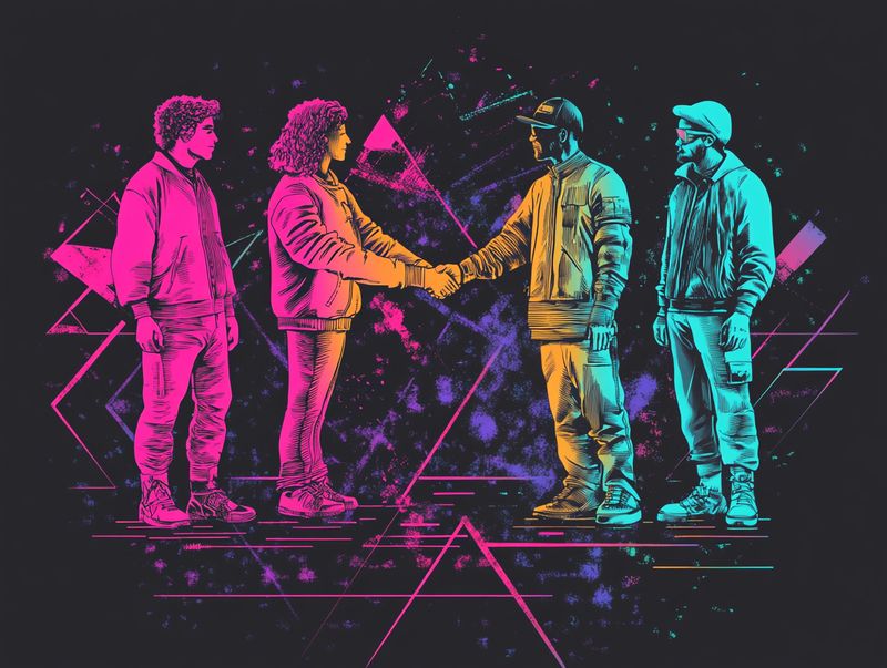 illustration of people shaking hands